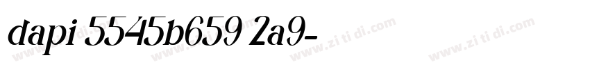 dapi 5545b659 2a9字体转换